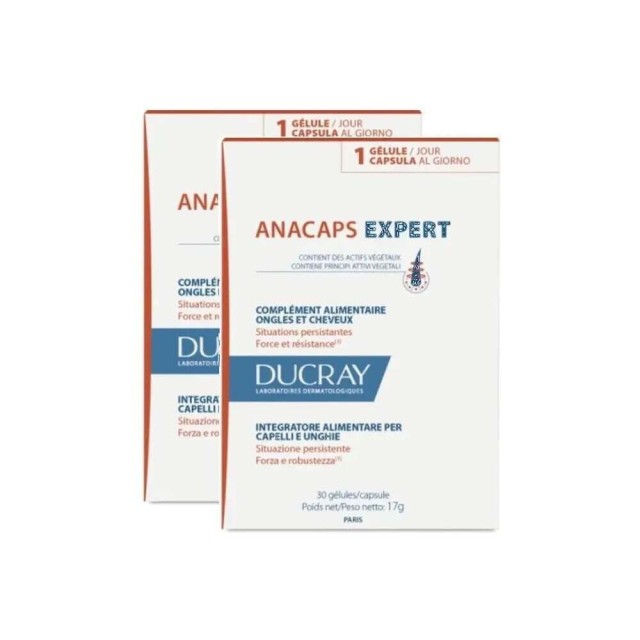 Ducray Promo Anacaps Expert για την Χρόνια Τριχόπτωση (Δώρο 10 Ημέρες) 2 x 30 caps