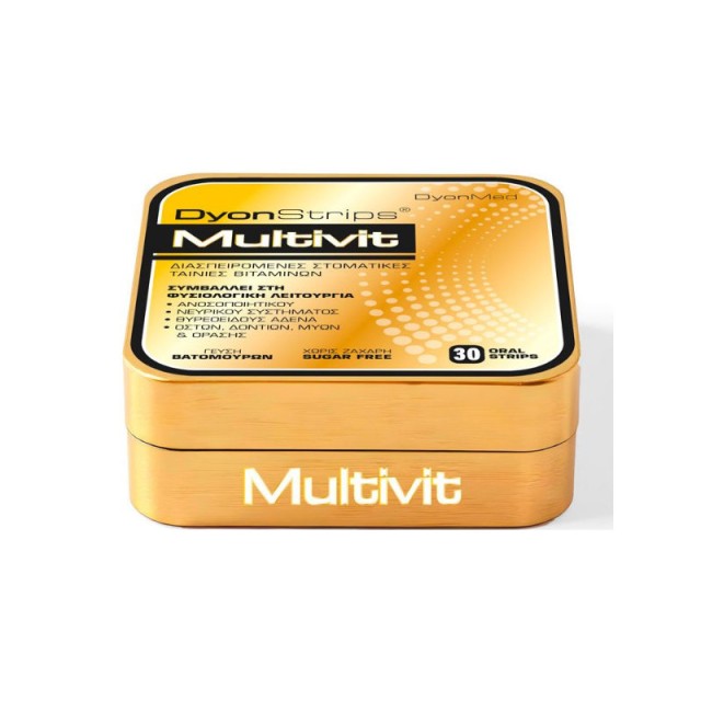 DyonMed DyonStrips Multivit Πολυβιταμινούχες Στοματικές Ταινίες 30τεμ.
