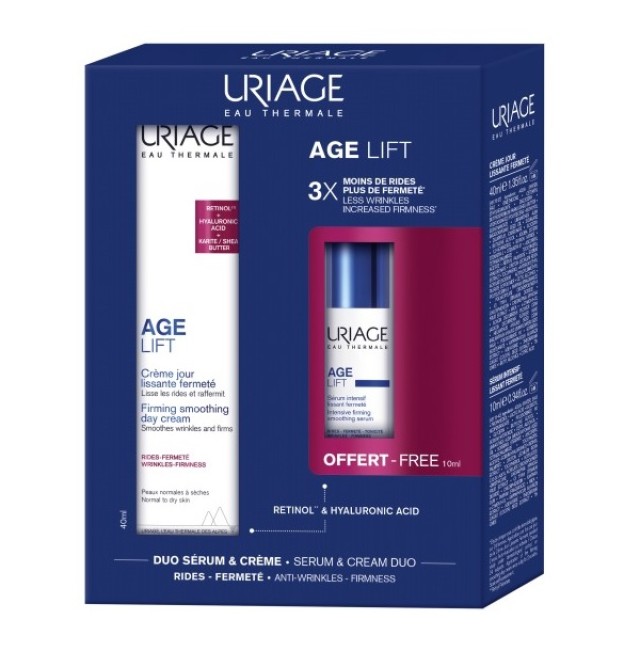 Uriage Promo Age Lift Firming Smoothing Day Cream Αντιγηραντική Κρέμα Ημέρας 40ml & Intensive Firming Smoothing Serum Αντιγηραντικός Ορός Προσώπου 10ml