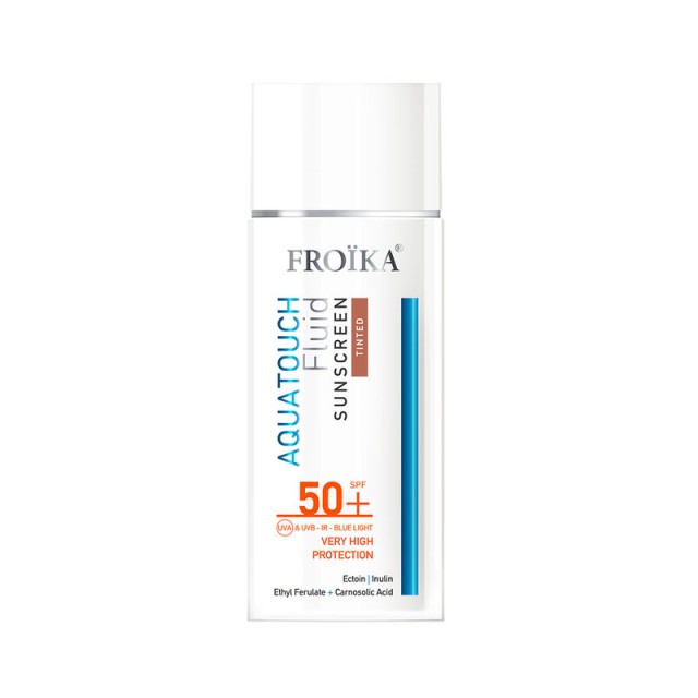 Froika Aquatouch Sunscreen Fluid Tinted Λεπτόρρευστο Αντηλιακό Προσώπου με Χρώμα και Δείκτη Προστασίας SPF50+ 50ml