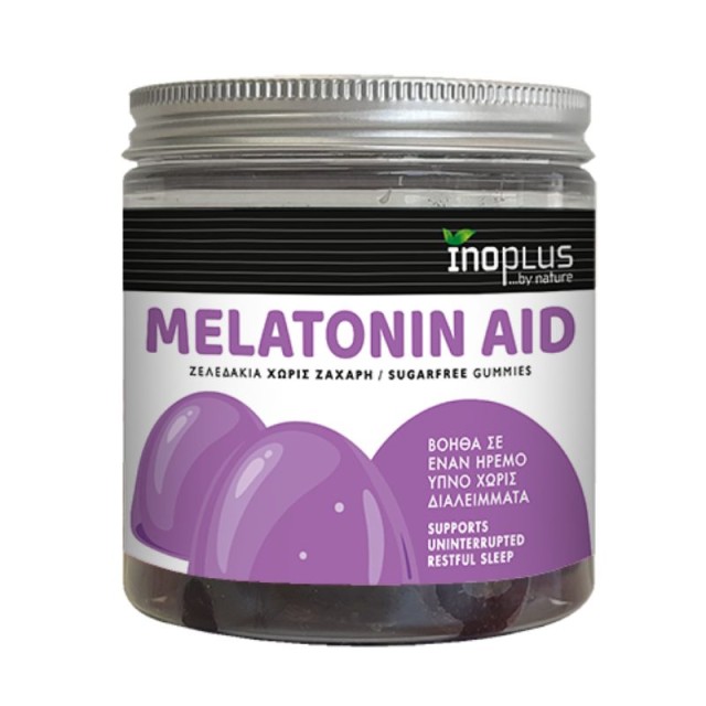 Inoplus Melatonin Aid Μελατονίνη με Γεύση Φραγκοστάφυλλο 60 ζελεδάκια