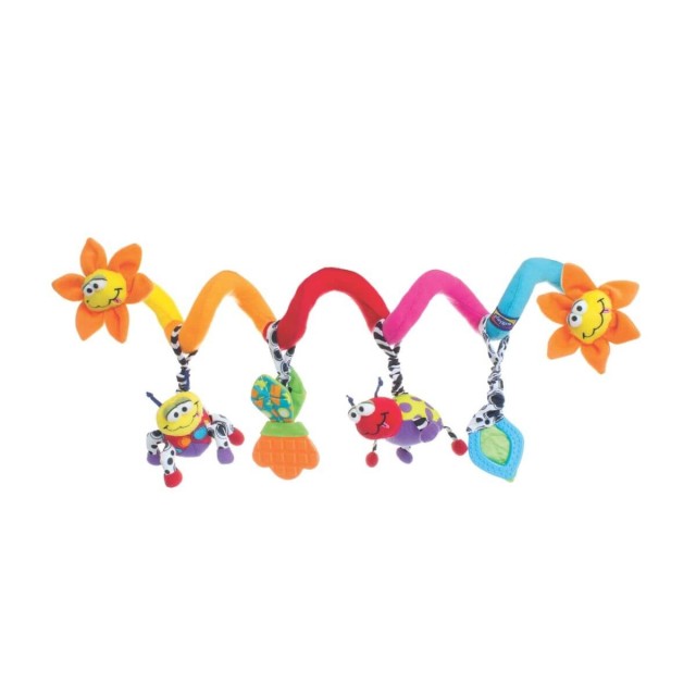 Playgro Amazing Garden Twirly Whirly Σπιράλ Δραστηριοτήτων με μασητικούς δακτυλίους για μωρά 0m+ , 1 τεμάχιο
