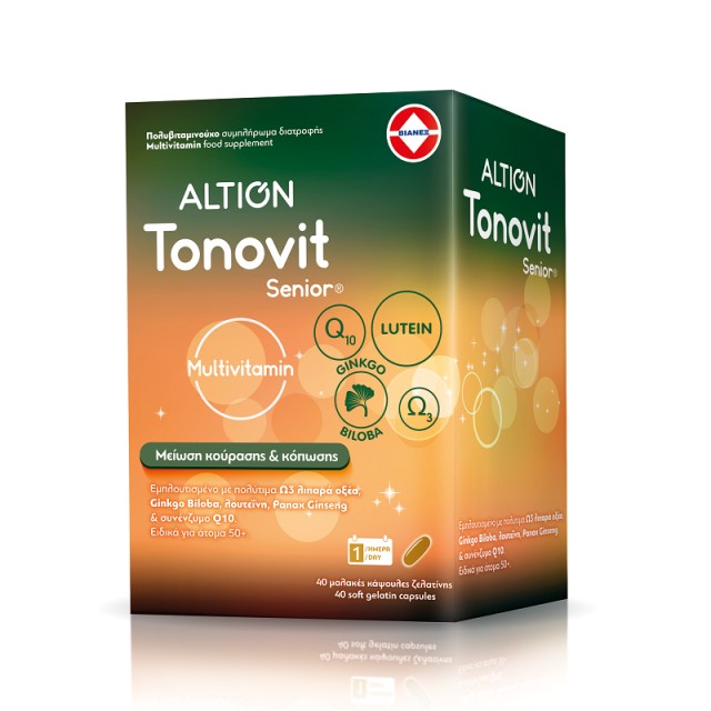 Altion Tonovit Senior Multivitamin Συμπλήρωμα Διατροφής για άτομα 50+  40 κάψουλες