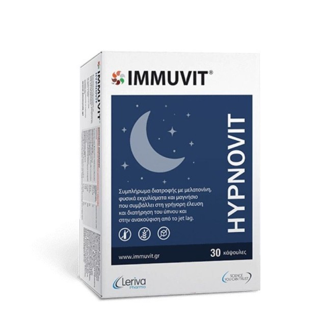Leriva Pharma Immuvit Hypnovit για την Βελτίωση του Ύπνου 30 κάψουλες