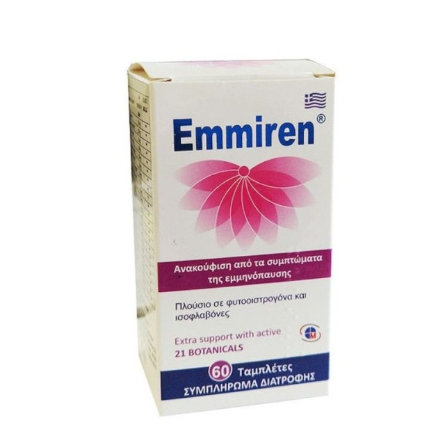 Medichrom Emmiren Συμπλήρωμα για την Ανακούφιση από τα Συμπτώματα της Εμμηνόπαυσης 60 Ταμπλέτες