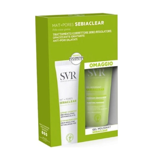 SVR Laboratoire Promo Pack Sebiaclear Mat + Pores Cream 40ml & Mini Gel Moussant 55ml