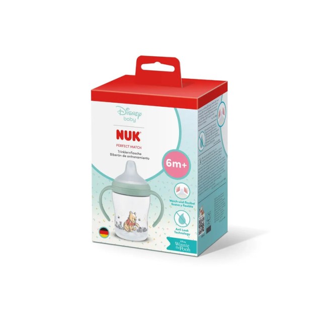 Nuk Perfect Match Eκπαιδευτικό Ποτηράκι με Στόμιο 6m+ Winnie the Pooh 150ml