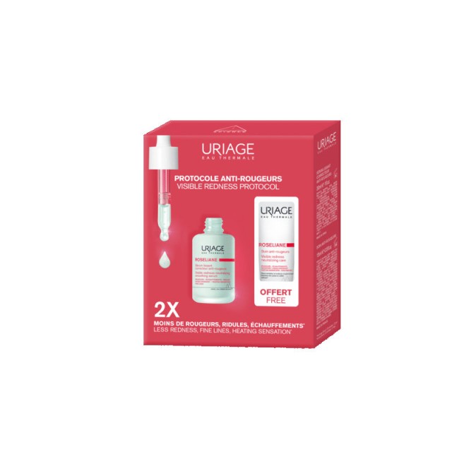 Uriage Promo Pack Roseliane Serum Καταπραϋντικός Ορός Προσώπου 30ml & Roseliane Cream Κρέμα κατά της Ερυθρότητας 15ml