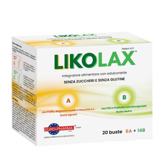 Bionat Likolax Συμπλήρωμα Διατροφής για την Εύρυθμη Λειτουργία του Εντέρου και τη Δυσκοιλιότητα A & B — 20 Φακελίσκοι