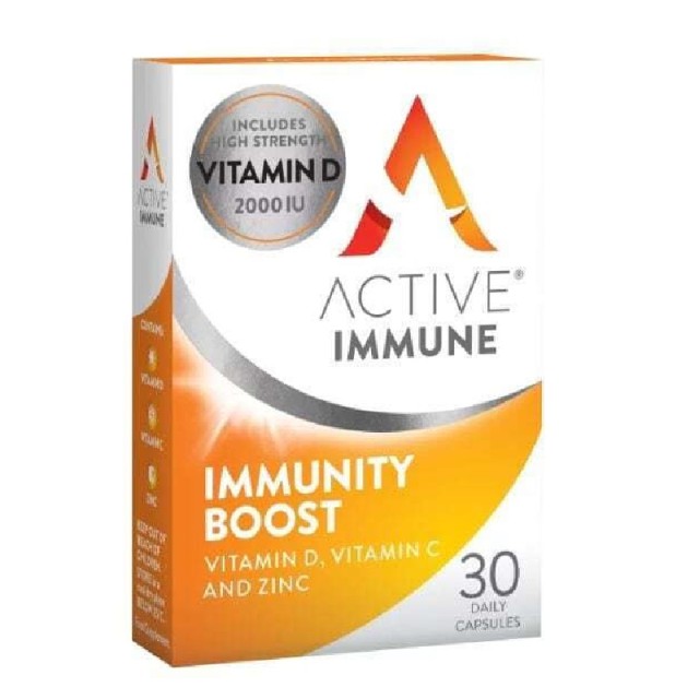 Bionat Active Immune Boost Vitamin D, C & Zinc Συμπλήρωμα για την Ενίσχυση του Ανοσοποιητικού 30 κάψουλες