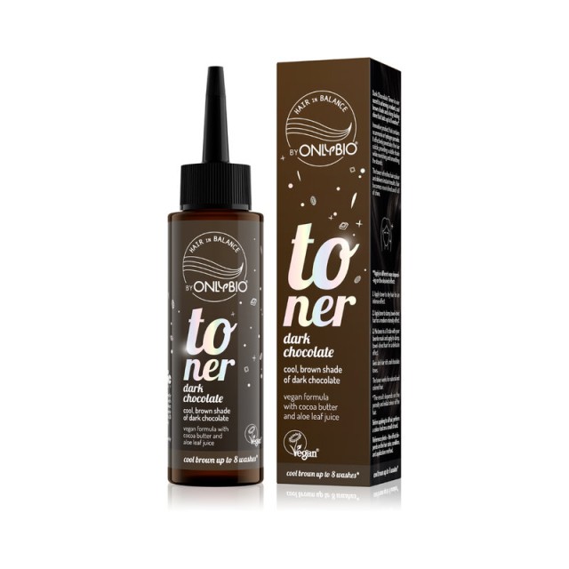 Onlybio Toner Μαλλιών Μαύρη Σοκολάτα Σκούρα Καφέ Απόχρωση 100ml