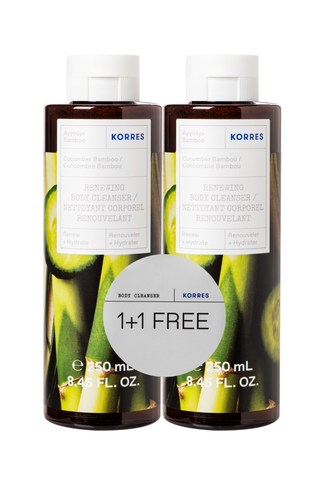 Korres Αφρόλουτρο Αγγούρι Bamboo 250ml 1+1 ΔΩΡΟ