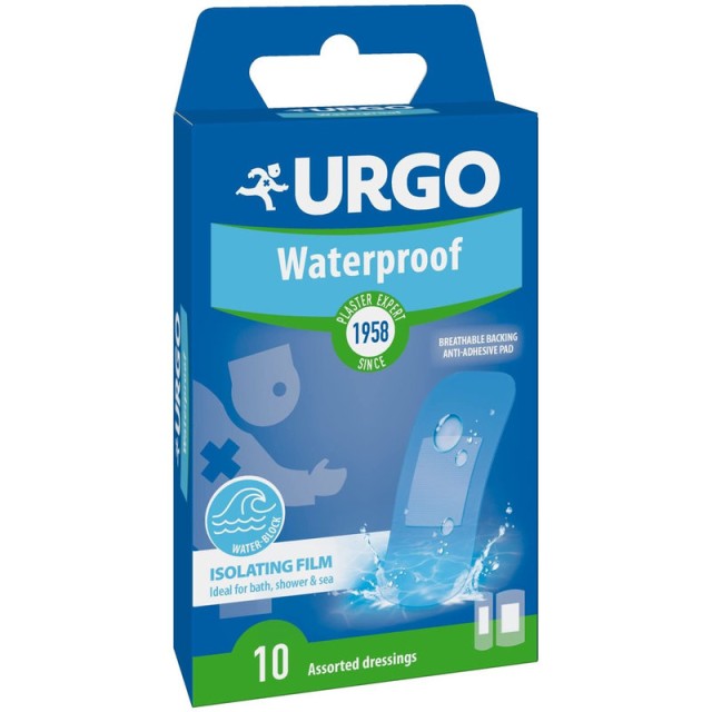 Urgo Waterproof Αδιάβροχα Αυτοκόλλητα Επιθέματα για Επιφανειακούς Τραυματισμούς 10 τεμάχια