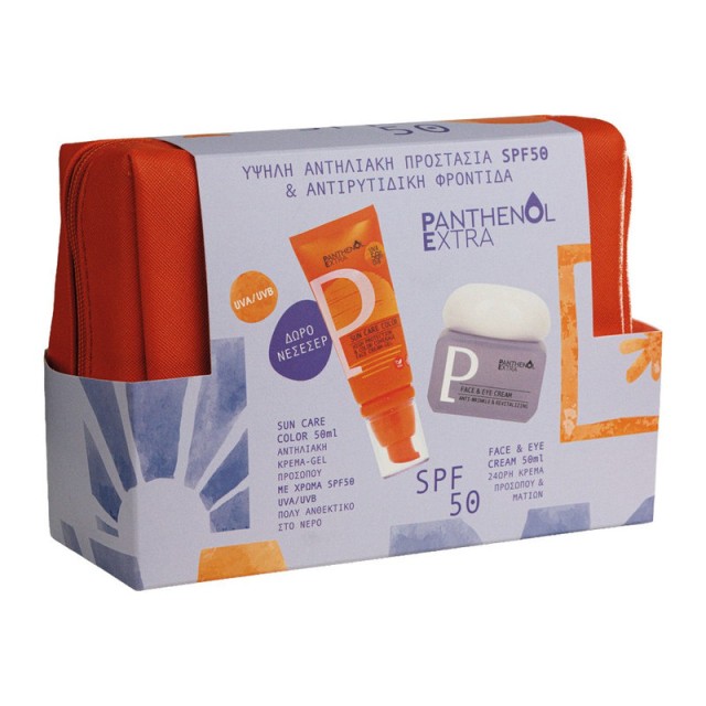 Panthenol Extra Promo Color SPF50 & Face & Eye Cream Σετ Αντηλιακής Προστασίας & Αντιρυτιδικής Φροντίδας
