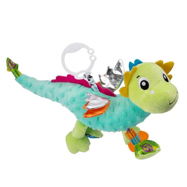 Playgro Sensory Friend Dusty Dragon, Κρεμαστό Παιχνίδι Δραστηριοτήτων για Μωρά 0m+, 1 τεμάχιο
