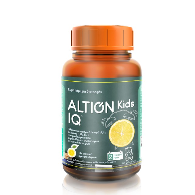 Altion Kids IQ Συμπλήρωμα Διατροφής για Παιδιά με Υπέροχη Γεύση Λεμόνι  60 Ζελεδάκια