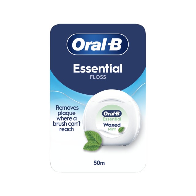Oral-B Essential Floss Κηρωμένο Οδοντικό νήμα με Γεύση Μέντα 50m
