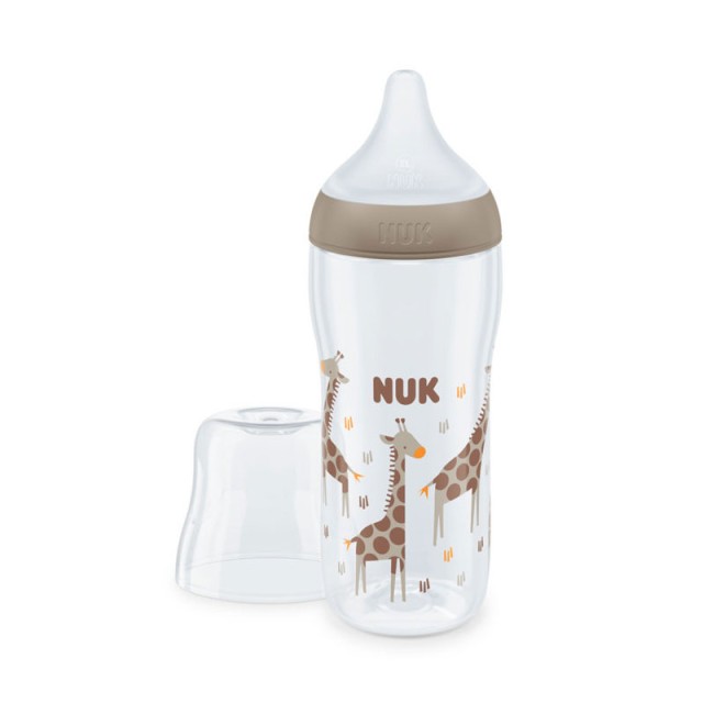 Nuk Perfect Match Μπιμπερό Πλαστικό κατά των Κολικών με Δείκτη Ελέγχου Θερμοκρασίας Καμηλοπάρδαλη 6m+ 360ml