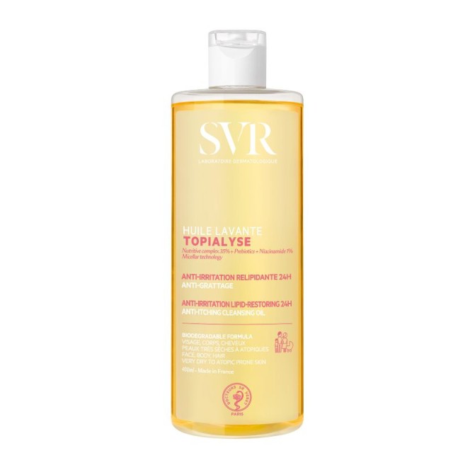 SVR Topialyse Huile Lavante Έλαιο Καθαρισμού Προσώπου & Σώματος για Ξηρό & Ευαίσθητο Δέρμα 400ml