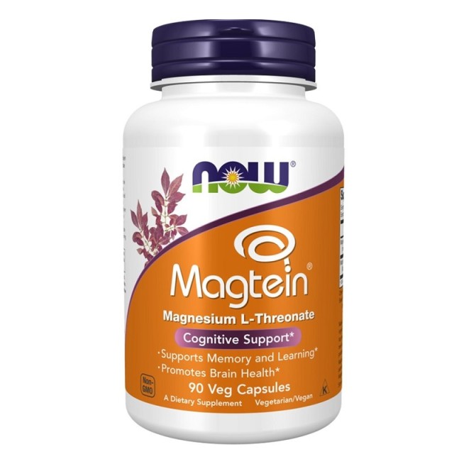 Now Magtein Magnesium L-Threonate 90 φυτικές κάψουλες