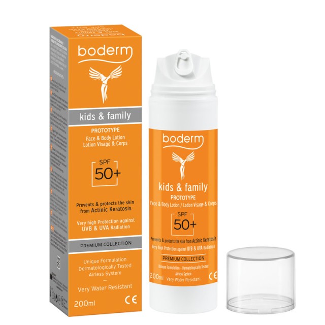 Boderm Prototype SPF 50+ Αντηλιακό Προσώπου και Σώματος για Όλη την Οικογένεια 200ml