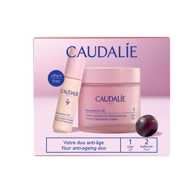 Caudalie Promo Pack Resveratrol-Lift Firming Cashmere Αντιρυτιδική Κρέμα Προσώπου  50ml & Δώρο Instant Firming Serum Αντιρυτιδικός Ορός  10ml