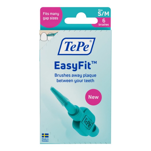 TePe EasyFit Μεσοδόντια Βουρτσάκια σε Μέγεθος S/M 6 τεμάχια