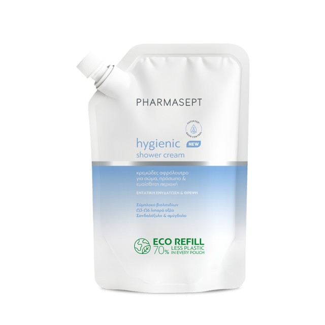 Pharmasept Hygienic Shower Cream Refill Ανταλλακτικό Κρεμώδες Αφρόλουτρο 900ml