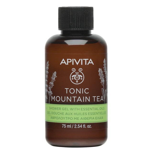 Apivita Mini Shower Gel Αφρόλουτρο Tonic Mountain Tea 75ml