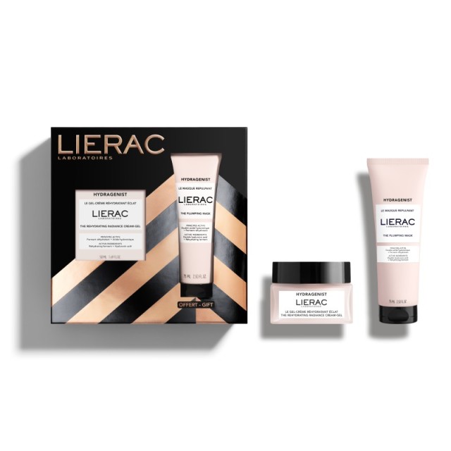 Lierac Xmas Pack Hydragenist Rehydrating Radiance Cream-Gel Κρέμα Ενυδάτωσης και Λάμψης 50ml + The Plumping Mask Μάσκα Επαναπύκνωσης - Λάμψης 75ml