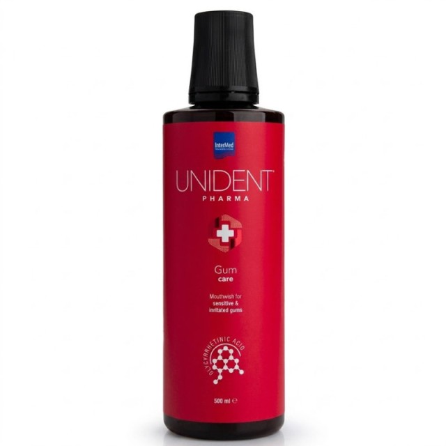 InterMed Unident Pharma Gum Care Mouthwash Καθημερινό Στοματικό Διάλυμα για τα Ευαίσθητα και Ερεθισμένα Ούλα 500ml