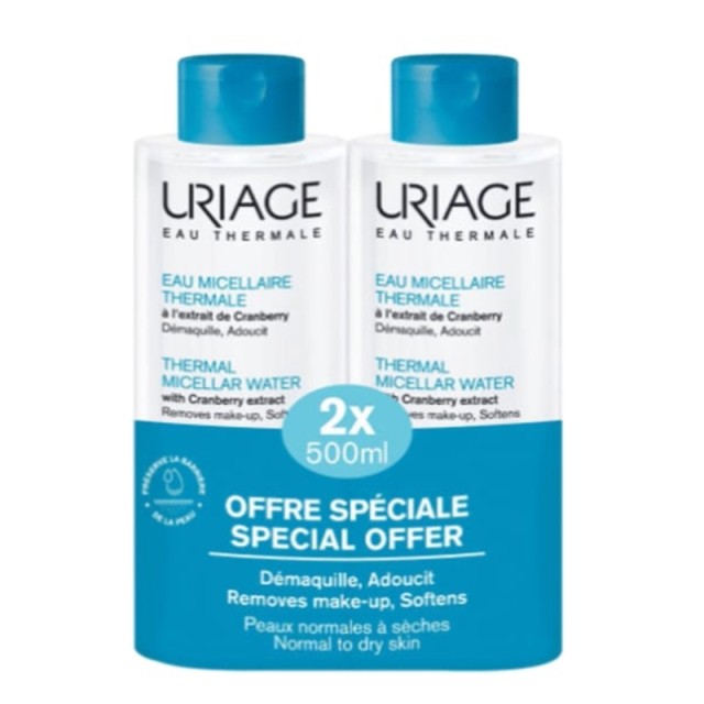 Uriage Promo Pack Eau Thermale Micellar Water Καθαριστικό Ιαματικό Νερό για Πρόσωπο & Μάτια 2x500ml