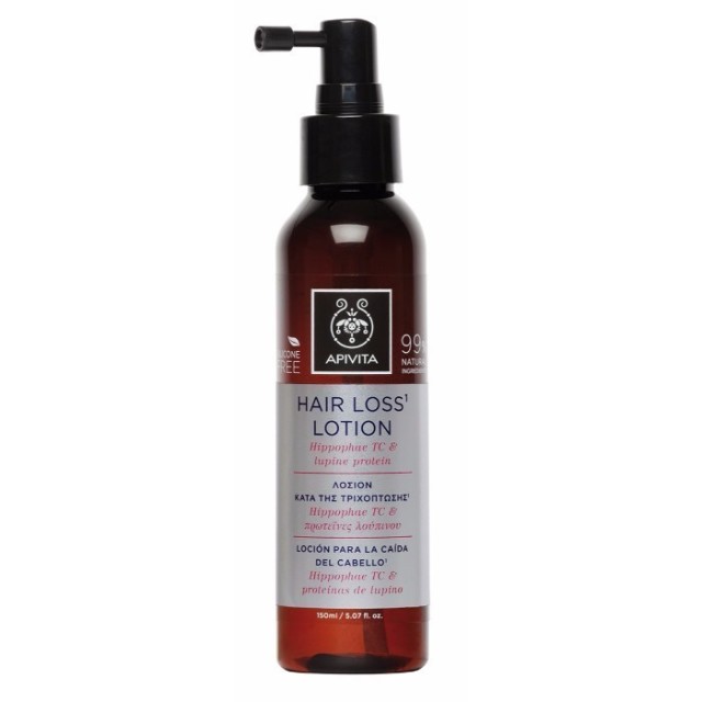 Apivita Hair Loss Lotion 150ml Λοσιόν κατά της Τριχόπτωσης με Ιπποφαές & Πρωτεϊνες Λούπινου