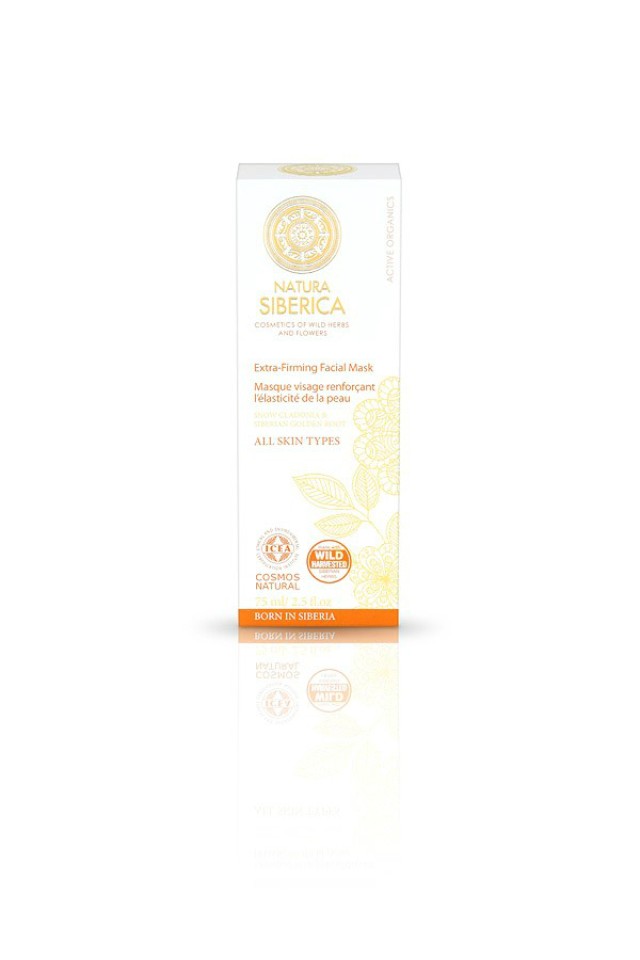 Natura Siberica COSMOS Extra-Firming Facial Mask, Snow Cladonia & Siberian Golden Root, All Skin Types, 75 ml