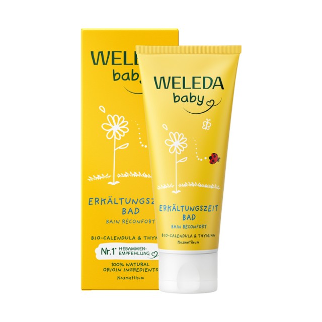 Weleda Baby Calendula Cold Time Bath Αφρόλουτρο κατά του Κρυολογήματος με Καλέντουλα & Θυμάρι, 75ml