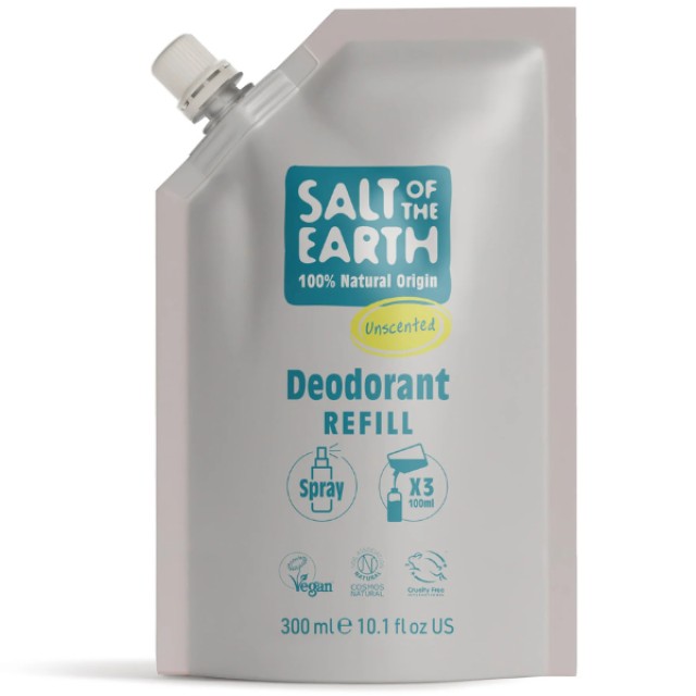 Salt Of The Earth Unsecnted Deodorant Spray Refill 300ml
