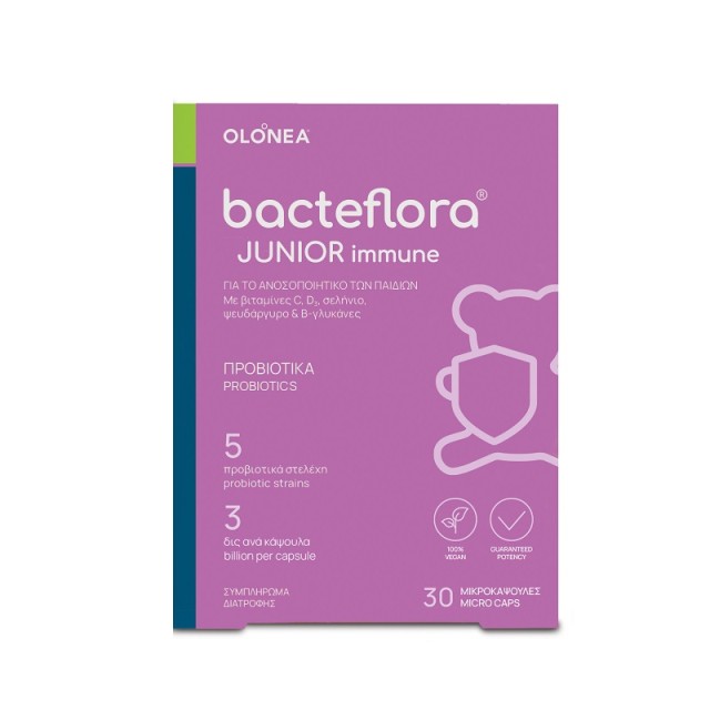 Olonea Bacteflora Junior Immune Προβιοτικά για Παιδιά 30 Μικροκάψουλες