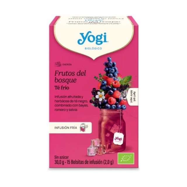 Yogi Organic Tea Cold Brew Berry Mix Βιολογικό Τσάι με Φρούτα του Δάσους 15 φακελάκια