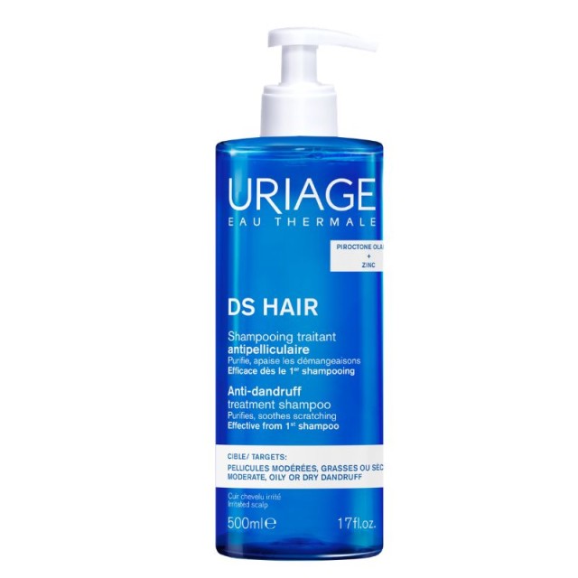 Uriage DS Hair Anti-Dandruff Shampoo, Σαμπουάν κατά της Πιτυρίδας 500ml